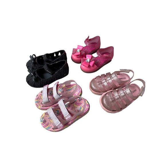 4 pairs mini Melissa toddler shoes size 7&8 - Picture 4 of 6